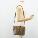 CELINE Macadam Canvas Shoulder Bag PVC Beige Gold Auth 177275A-25