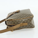 CELINE Macadam Canvas Shoulder Bag PVC Beige Gold Auth 177275A-4