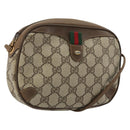 GUCCI GG Supreme Web Sherry Line Bag PVC Beige Gold 89 02 066 Auth 177279-1