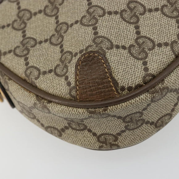 GUCCI GG Supreme Web Sherry Line Bag PVC Beige Gold 89 02 066 Auth 177279