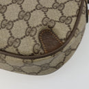 GUCCI GG Supreme Web Sherry Line Bag PVC Beige Gold 89 02 066 Auth 177279-12