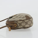 GUCCI GG Supreme Web Sherry Line Bag PVC Beige Gold 89 02 066 Auth 177279-5