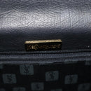 SAINT LAURENT Handtas Leer Zwart Goud Auth 177280A-10