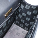 SAINT LAURENT Handtas Leer Zwart Goud Auth 177280A-18