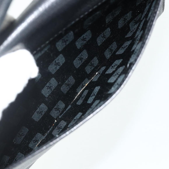 SAINT LAURENT Handtas Leer Zwart Goud Auth 177280A