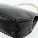 GUCCI Hand Bag Leather Black Auth 177281A-12