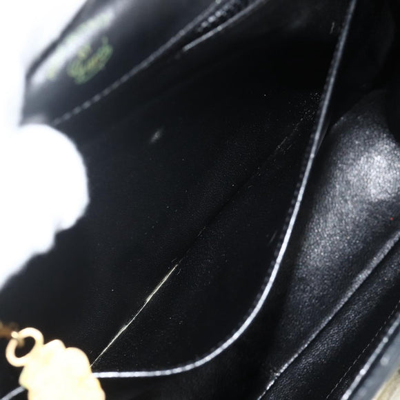 GUCCI Hand Bag Leather Black Auth 177281A
