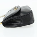 GUCCI Hand Bag Leather Black Auth 177281A-4