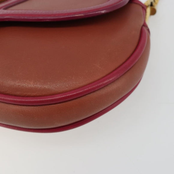 LOUIS VUITTON Trapezi Art Deco Baguette Bag Leather Pink LV Auth 177283V