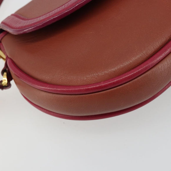 LOUIS VUITTON Trapezi Art Deco Baguette Bag Leather Pink LV Auth 177283V