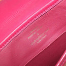 LOUIS VUITTON Trapezi Art Deco Baguette Bag Leather Pink LV Auth 177283V-19