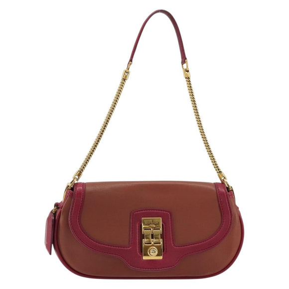 LOUIS VUITTON Trapezi Art Deco Baguette Bag Leather Pink LV Auth 177283V