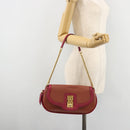 LOUIS VUITTON Trapezi Art Deco Baguette Bag Leather Pink LV Auth 177283V-23