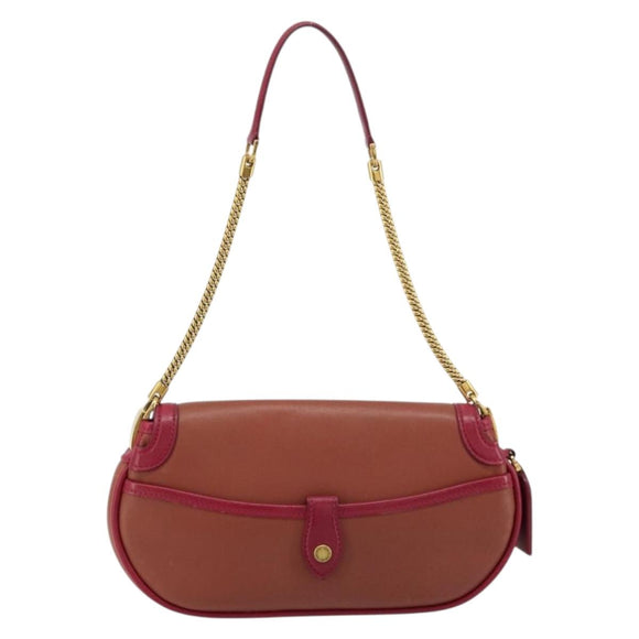 LOUIS VUITTON Trapezi Art Deco Baguette Bag Leather Pink LV Auth 177283V
