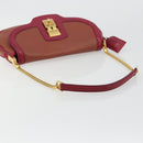 LOUIS VUITTON Trapezi Art Deco Baguette Bag Leather Pink LV Auth 177283V-7