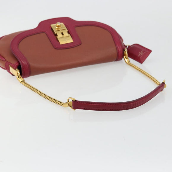 LOUIS VUITTON Trapezi Art Deco Baguette Bag Leather Pink LV Auth 177283V