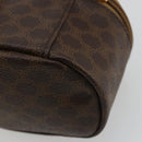 CELINE Macadam Canvas Hand pouch Hand Bag PVC Leather Brown Gold Auth 177287A-12