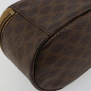 CELINE Macadam Canvas Hand pouch Hand Bag PVC Leather Brown Gold Auth 177287A-13