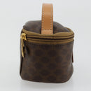 CELINE Macadam Canvas Hand pouch Hand Bag PVC Leather Brown Gold Auth 177287A-5
