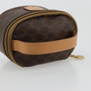 CELINE Macadam Canvas Hand pouch Hand Bag PVC Leather Brown Gold Auth 177287A-7