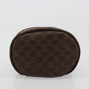 CELINE Macadam Canvas Hand pouch Hand Bag PVC Leather Brown Gold Auth 177287A-9