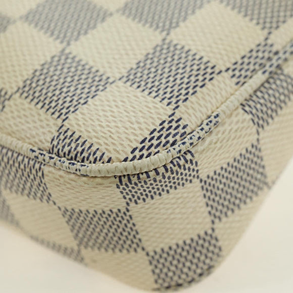 LOUIS VUITTON Damier Azur Pochette Accessoires Pouch N41207 LV Auth 177288V