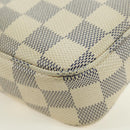 LOUIS VUITTON Damier Azur Pochette Accessoires Pouch N41207 LV Auth 177288V-18