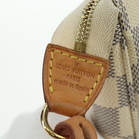LOUIS VUITTON Damier Azur Pochette Accessoires Pouch N41207 LV Auth 177288V