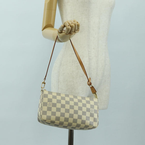 LOUIS VUITTON Damier Azur Pochette Accessoires Pouch N41207 LV Auth 177288V
