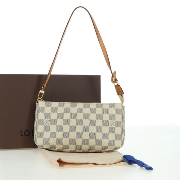 LOUIS VUITTON Damier Azur Pochette Accessoires Pouch N41207 LV Auth 177288V