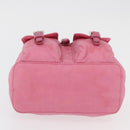 PRADA Chain Shoulder Bag Nylon Pink Silver Auth 177289A-5
