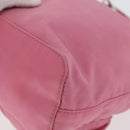 PRADA Chain Shoulder Bag Nylon Pink Silver Auth 177289A-19