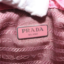 PRADA Chain Shoulder Bag Nylon Pink Silver Auth 177289A-22