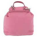 PRADA Chain Shoulder Bag Nylon Pink Silver Auth 177289A-2
