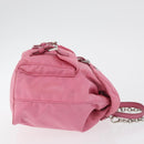 PRADA Chain Shoulder Bag Nylon Pink Silver Auth 177289A-3