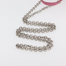 PRADA Chain Shoulder Bag Nylon Pink Silver Auth 177289A-8