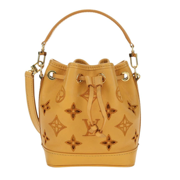 LOUIS VUITTON LV Broderie Anglaise Nanonoe Bag Yellow M82469 LV Auth 177290SM