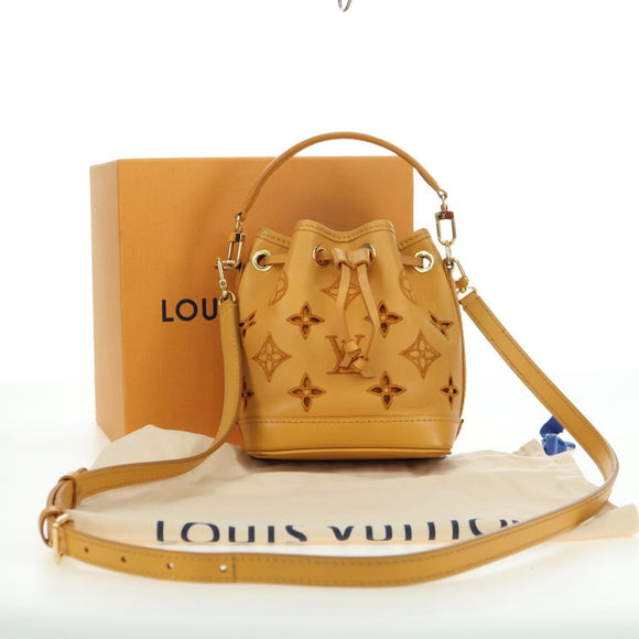 LOUIS VUITTON LV Broderie Anglaise Nanonoe Bag Yellow M82469 LV Auth 177290SM