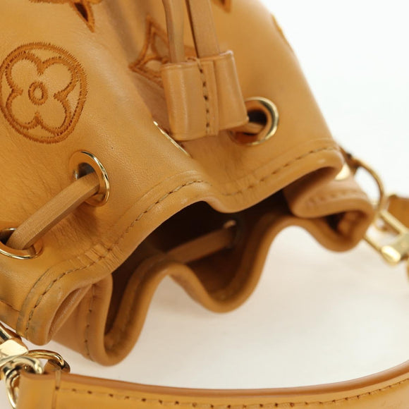 LOUIS VUITTON LV Broderie Anglaise Nanonoe Bag Yellow M82469 LV Auth 177290SM