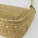 CELINE Shoulder Bag Suede Gold Auth 177291A-9