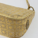 CELINE Shoulder Bag Suede Gold Auth 177291A-15