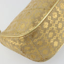 CELINE Shoulder Bag Suede Gold Auth 177291A-16