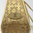 CELINE Shoulder Bag Suede Gold Auth 177291A-17