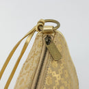 CELINE Shoulder Bag Suede Gold Auth 177291A-18