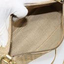 CELINE Shoulder Bag Suede Gold Auth 177291A-11