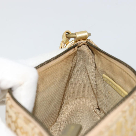 CELINE Shoulder Bag Suede Gold Auth 177291A