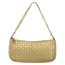 CELINE Shoulder Bag Suede Gold Auth 177291A-13