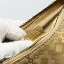 CELINE Shoulder Bag Suede Gold Auth 177291A-12
