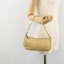 CELINE Shoulder Bag Suede Gold Auth 177291A-22