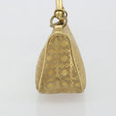 CELINE Shoulder Bag Suede Gold Auth 177291A-3